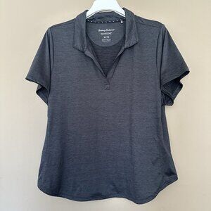 Tommy Bahama IslandZone Collared Shirt Women XL Slinky Gray Golf Perfomance Polo